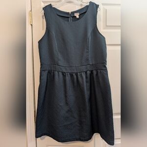 Dark Green Elegant Sleeveless Textured Dress